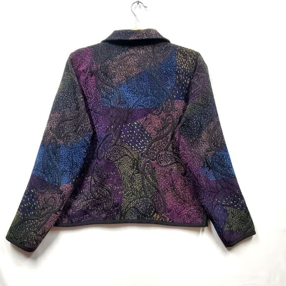 Christopher Banks Quilted‎ Jacket Reversible Black Light Weight Women Small 6 - Picture 7 of 14